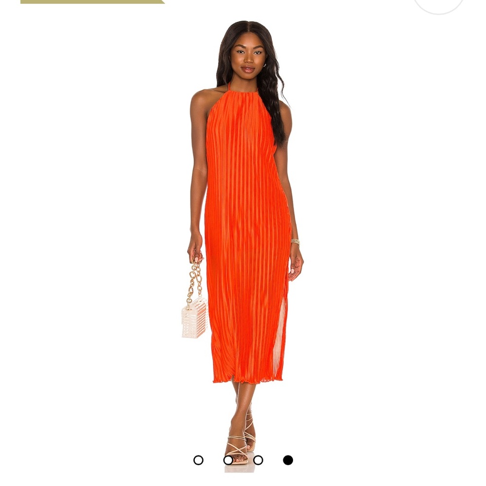House of Harlow 1960 Orange Halter Dress